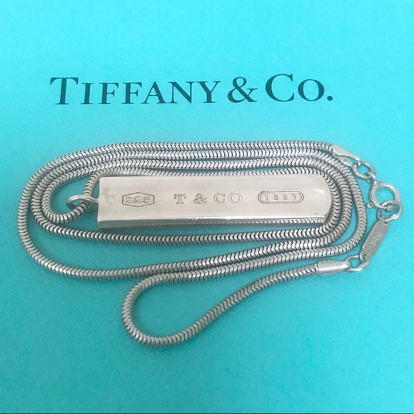 Tiffany & Co. Jewelry - 🔴Authentic TIFFANY & CO Silver Long Bar Sneak Chain Necklace 🔴